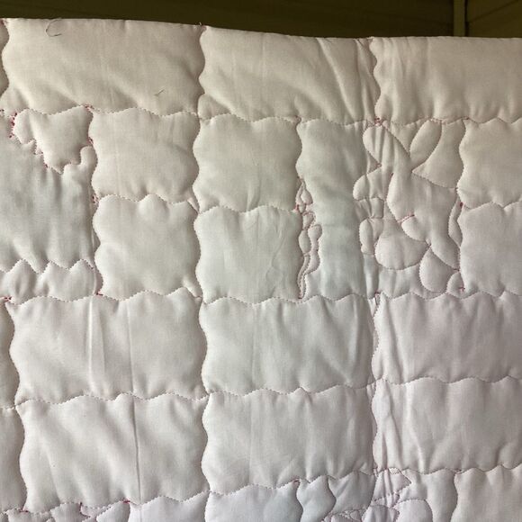 NWT Hand Crafted Floral Patchwork Quilt - Pink and White for New Baby or Toddler
